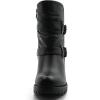 GLOBALWIN Women’s Biker Boots, Black, GW-W21YY13, Ankle Boots, Bootie, Zip Closure, Block Heel, All-Day Comfort, Versatile, Ethically Made(21yy13black)