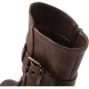 GLOBALWIN Women’s Biker Boots, Black, GW-W21YY13, Ankle Boots, Bootie, Zip Closure, Block Heel, All-Day Comfort, Versatile, Ethically Made(21yy13brown)