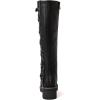 GLOBALWIN Women’s Boots Back Lace Up Fall Winter Fashion Knee High Boots For Women(22yy08 Black)