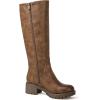GLOBALWIN Women’s Boots Back Lace Up Fall Winter Fashion Knee High Boots For Women(22yy08 Camel)