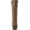 GLOBALWIN Women’s Boots Back Lace Up Fall Winter Fashion Knee High Boots For Women(22yy08 Camel2)