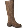 GLOBALWIN Women’s Boots Back Lace Up Fall Winter Fashion Knee High Boots For Women(22yy08 Camel2)