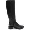 GLOBALWIN Women’s Boots Back Lace Up Fall Winter Fashion Knee High Boots For Women(Silver)