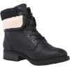 GLOBALWIN Women’s Combat Boots Dressy Lace Up Ankle Boots For Women Low Heel(1815black)