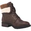 GLOBALWIN Women’s Combat Boots Dressy Lace Up Ankle Boots For Women Low Heel(1815brown)
