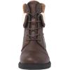 GLOBALWIN Women’s Combat Boots Dressy Lace Up Ankle Boots For Women Low Heel(1815brown)