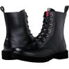 GLOBALWIN Women’s Combat Boots Lace Up Boots For Women Ankle Booties For Women Low Heel(19yy27 Black)