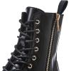 GLOBALWIN Women’s Combat Boots Lace Up Boots For Women Ankle Booties For Women Low Heel(21yy19 Black)
