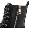 GLOBALWIN Women’s Combat Boots Lace Up Boots For Women Ankle Booties For Women Low Heel(21yy19 Black)