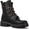 GLOBALWIN Women’s Combat Boots Lace Up Boots For Women Ankle Booties For Women Low Heel(22yy03 Black)