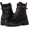 GLOBALWIN Women’s Combat Boots Lace Up Boots For Women Ankle Booties For Women Low Heel(22yy03 Black)