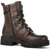 GLOBALWIN Women’s Combat Boots Lace Up Boots For Women Ankle Booties For Women Low Heel(22yy03 Brown)