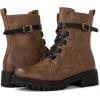 GLOBALWIN Women’s Combat Boots Lace Up Boots For Women Ankle Booties For Women Low Heel(22yy03 Camel)