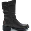 GLOBALWIN Women’s Fall Fashion Biker Boots Mid Calf Boots For Women Low Heel(18yy05 Distressed Brown)
