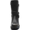GLOBALWIN Women’s Fall Fashion Biker Boots Mid Calf Boots For Women Low Heel(18yy05 Distressed Brown)