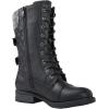 GLOBALWIN Women’s Fashion Low Heels Lace Up Ankle Boots(1842 Black)