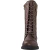 GLOBALWIN Women’s Fashion Low Heels Lace Up Ankle Boots(1842 Brown)
