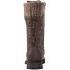 GLOBALWIN Women’s Fashion Low Heels Lace Up Ankle Boots(1842 Brown)