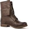 GLOBALWIN Women’s Fashion Low Heels Lace Up Ankle Boots(22yy06 Brown)