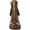 GLOBALWIN Women’s Fashion Low Heels Lace Up Ankle Boots(22yy06 Camel)
