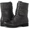 GLOBALWIN Women’s Fashion Low Heels Lace Up Ankle Boots(22yy06 Grey)