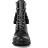 GLOBALWIN Women’s Fashion Low Heels Lace Up Ankle Boots(22yy06 Grey)