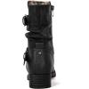 GLOBALWIN Women’s Fur Booties Fashion Combat Ankle Boots For Women(17yy12 Black2)