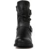 GLOBALWIN Women’s Fur Booties Fashion Combat Ankle Boots For Women(17yy12 Black2)