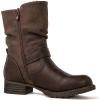 GLOBALWIN Women’s Fur Booties Fashion Combat Ankle Boots For Women(17yy12 Brown2)