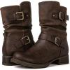 GLOBALWIN Women’s Fur Booties Fashion Combat Ankle Boots For Women(17yy12 Brown2)