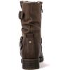 GLOBALWIN Women’s Fur Booties Fashion Combat Ankle Boots For Women(17yy12 Brown2)
