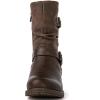 GLOBALWIN Women’s Fur Booties Fashion Combat Ankle Boots For Women(17yy12 Brown2)