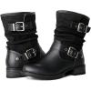 GLOBALWIN Women’s Fur Booties Fashion Combat Ankle Boots For Women(17yy12black)