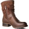 GLOBALWIN Women’s Fur Booties Fashion Combat Ankle Boots For Women(17yy12brown)