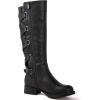 GLOBALWIN Women’s Knee High Fashion Boots Riding Boots For Women(21yy10 Black2)