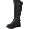 GLOBALWIN Women’s Knee High Fashion Boots Riding Boots For Women(21yy10 Black2)