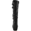GLOBALWIN Women’s Knee-High Fashion Boots Wide Calf Flat Dressy Fall Winter Fashion Boots For Women(22yy01 Black)