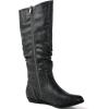 GLOBALWIN Women’s Knee-High Fashion Boots Wide Calf Flat Dressy Fall Winter Fashion Boots For Women(22yy01 Grey)