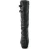 GLOBALWIN Women’s Knee-High Fashion Boots Wide Calf Flat Dressy Fall Winter Fashion Boots For Women(22yy01 Grey)