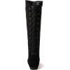GLOBALWIN Women’s Knee-High Fashion Boots Wide Calf Flat Dressy Fall Winter Fashion Boots For Women(22yy02 Black)