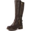 GLOBALWIN Women’s Knee-High Riding Boots Tall Fashion Boots with Chunky Low Heel & Side Zipper Everyday Wear Casual Boots For Women(19yy15 Brown2)