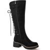 GLOBALWIN Women’s Lace Up Back Knee High Fashion Boots(19yy29 Black2)