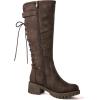 GLOBALWIN Women’s Lace Up Back Knee High Fashion Boots(19yy29 Brown2)