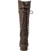 GLOBALWIN Women’s Lace Up Back Knee High Fashion Boots(19yy29 Brown2)
