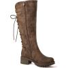 GLOBALWIN Women’s Lace Up Back Knee High Fashion Boots(19yy29 Camel2)