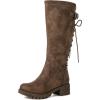 GLOBALWIN Women’s Lace Up Back Knee High Fashion Boots(19yy29 Camel2)