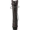 GLOBALWIN Women’s Lace Up Back Knee High Fashion Boots(19yy29 Grey2)