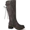 GLOBALWIN Women’s Lace Up Back Knee High Fashion Boots(19yy29 Grey2)