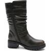 GLOBALWIN Women’s Mid Calf Dress Boots Biker Motorcycle Riding Boots Women For Women(21yy08 Brown Distressed Metallic)