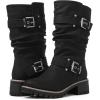 GLOBALWIN Women’s Mid Calf Dress Boots Biker Motorcycle Riding Boots Women For Women(21yy08black)